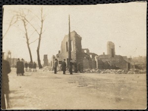 Ruins of central fire station, Chelsea fire