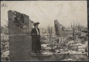 Ruins of Mrs. Bennett's house, Chelsea fire