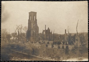 Ruins of Central Church, from Great Chelsea Fire
