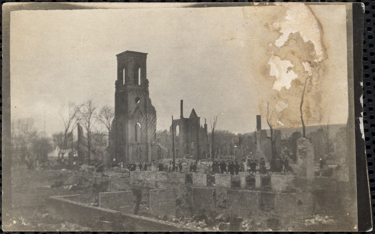 Ruins of Central Church, from Great Chelsea Fire