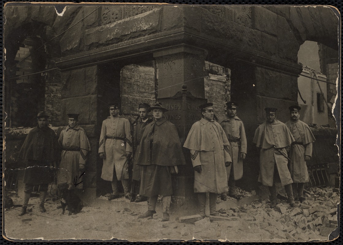 Guarding the vaults of the bank, corner of Congress Ave & Broadway, April 12, 1908