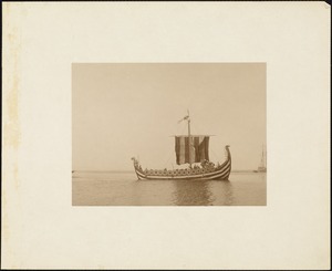 Plymouth Tercentenary Pageant, episode I, section I, the Norse galley in Plymouth Harbor