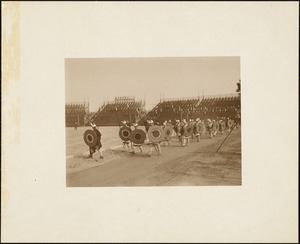 Plymouth Tercentenary Pageant, Norsemen filing onto pageant field