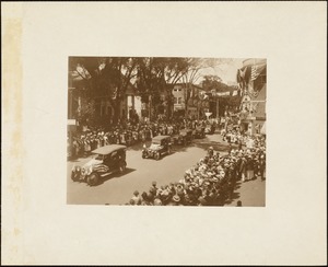 Plymouth Tercentenary celebration, parade, President Day, August 1, 1921, automobiles