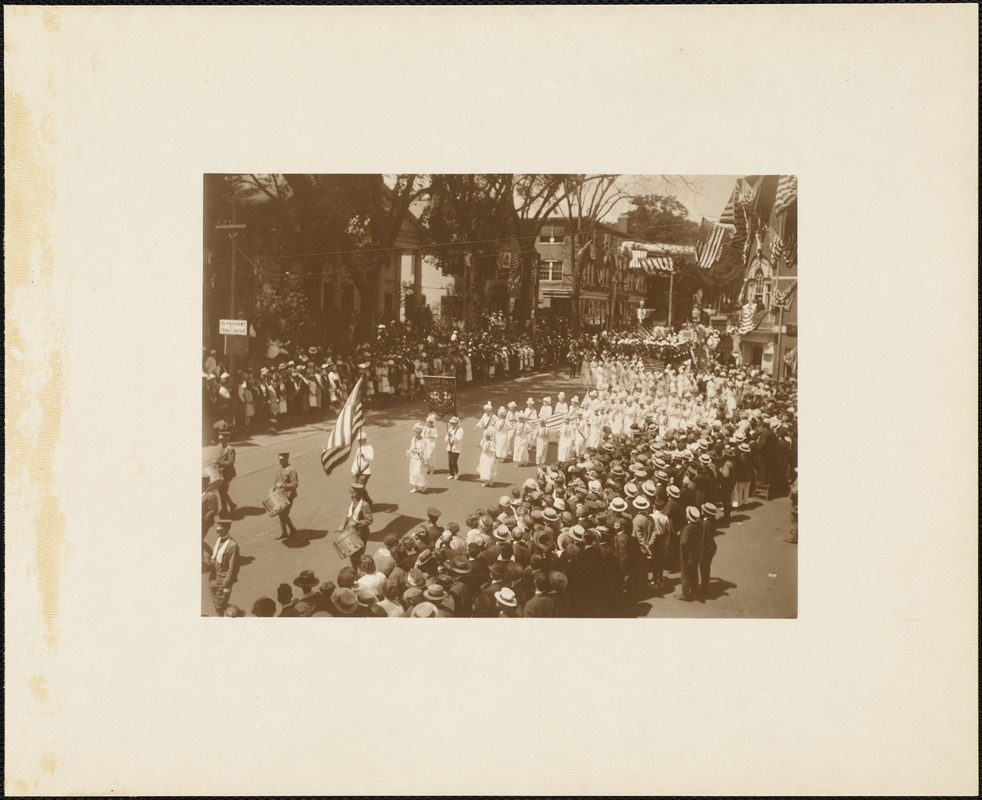 Plymouth Tercentenary celebration, parade, President Day, August 1, 1921, Seven Star Rebekah Lodge