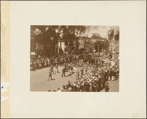 Plymouth Tercentenary celebration, parade, President Day, August 1, 1921, uniformed marchers