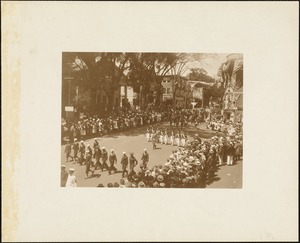 Plymouth  Tercentenary celebration, parade, President Day, August 1, 1921, uniformed marchers