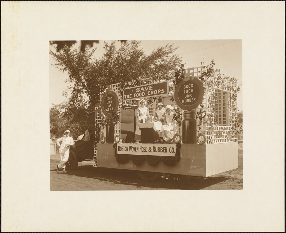 Plymouth Tercentenary celebration, parade, President Day, August 1, 1921, commercial float by