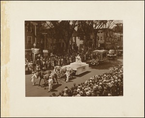 Plymouth  Tercentenary celebration, parade, President Day, August 1, 1921, float representing The Wonderful Mother--Plymouth Chapter, American Red Cross