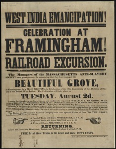 West india emancipation : celebration at Framingham.