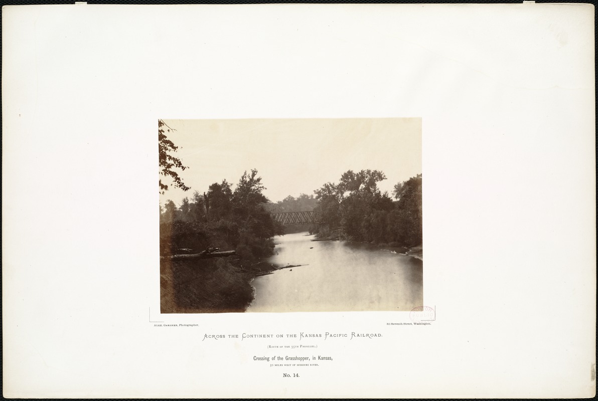 Crossing of the Grasshopper, in Kansas, 50 miles west of Missouri River.