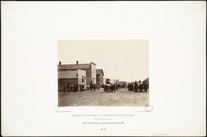 Santa Fe Train passing through Ellsworth, Kansas, 1867.