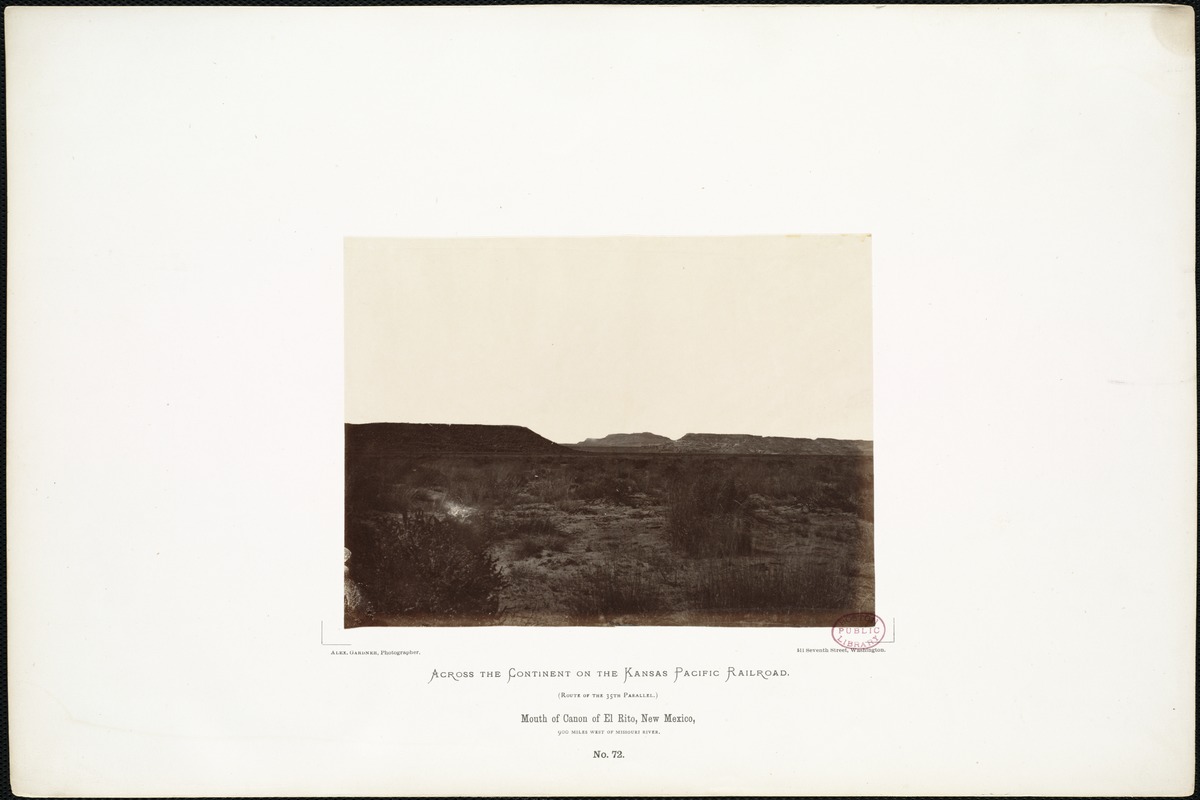 Mouth of Canon of El Rito, New Mexico, 900 miles west of Missouri River.