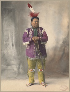 Native American with rifle