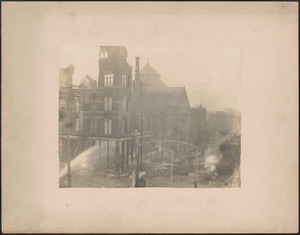 Photograph of building fire