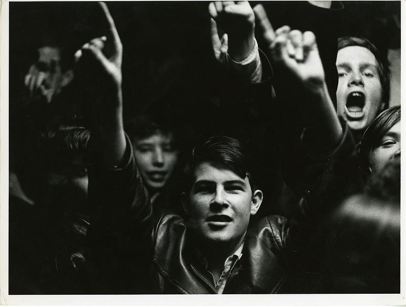 Teenager in a crowd