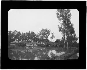 Houses at the edge of water
