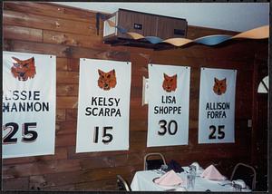 Lady Wildcats Basketball Triple Crown Celebration. Player Banners