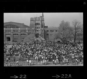 Anti-war demonstration at Commonwealth Armory, Commonwealth Avenue, Boston