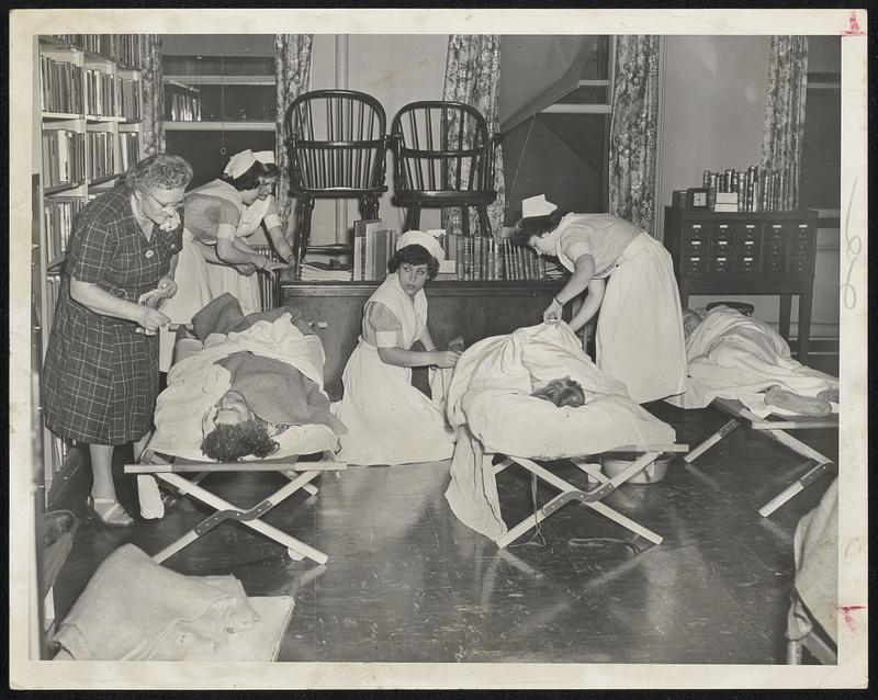 Scenes in Worcester City Hospital as Hundreds of Persons, Injured in the Most Destructive Tornado in New England History, Were Brought in for Treatment. At Times, the Numbers Arriving at the Hospital Were so Great That Only the More Seriously Hurt Could be Treated.