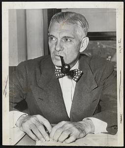 New Manager of Browns is Herold "Muddy" Ruel formerly of Red Socks and major league veteran who has been special assistant this season to Baseball Commissioner Chandler.