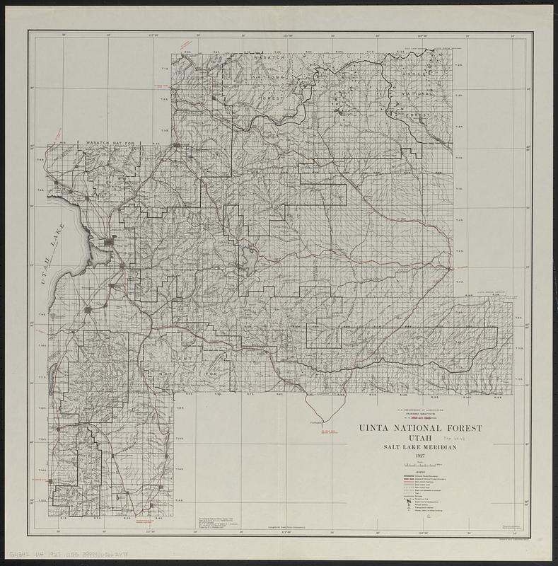 Uinta National Forest Utah Norman B Leventhal Map Education Center   Image Access 800 