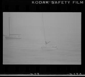 Boats on water during Hurricane David