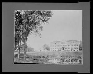 Unknown building on estate with pond