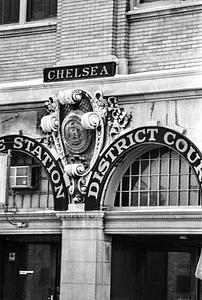 Police station, court house sign