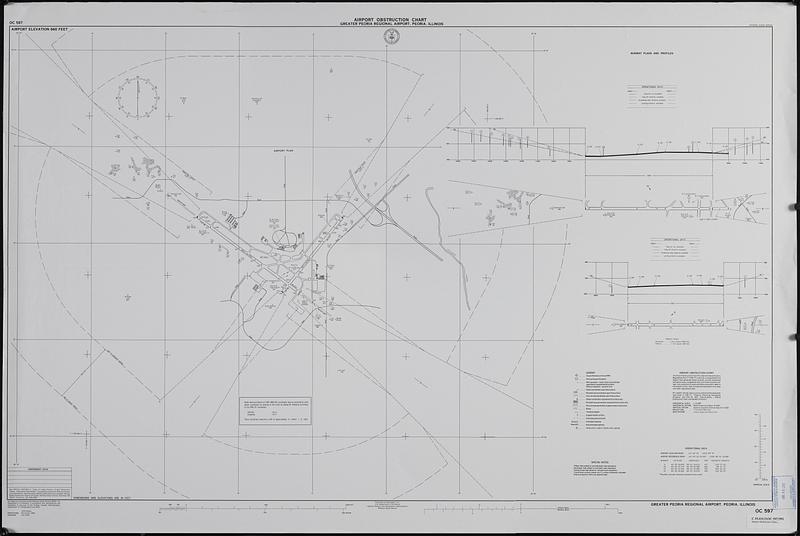 Airport obstruction chart, OC 597, Greater Peoria Regional Airport, Peoria, Illinois