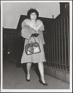 Mrs. Helen Clark (mother of Sophie) leaves court after today's session