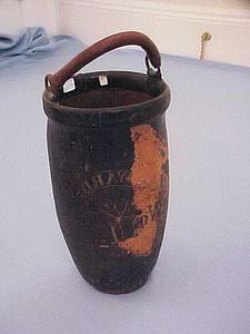 Massachusetts leather fire bucket
