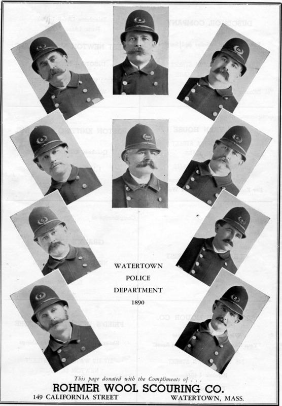 Watertown Police Department, 1890.