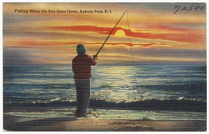 Fishing when the sun goes down, Asbury Park, N. J.