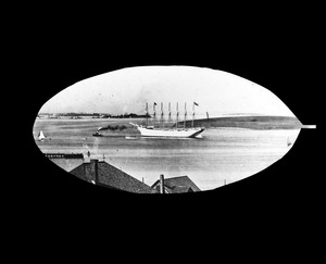 Peddocks Island and the Thomas W. Lawson 7 masted schooner Peddocks Island