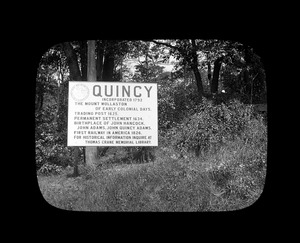 Quincy historical sign