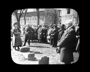 Ceremonies at placing of tablets to memory of Abigail Phillips Quincy and Josiah Quincy, the Patriot