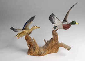 Castonguay Carved Bird Collection at West Yarmouth Library