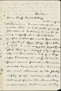 Angier, Roswell Parker, 1874-1946 autograph letter signed to Hugo Münsterberg, Berlin, 07 November 1903