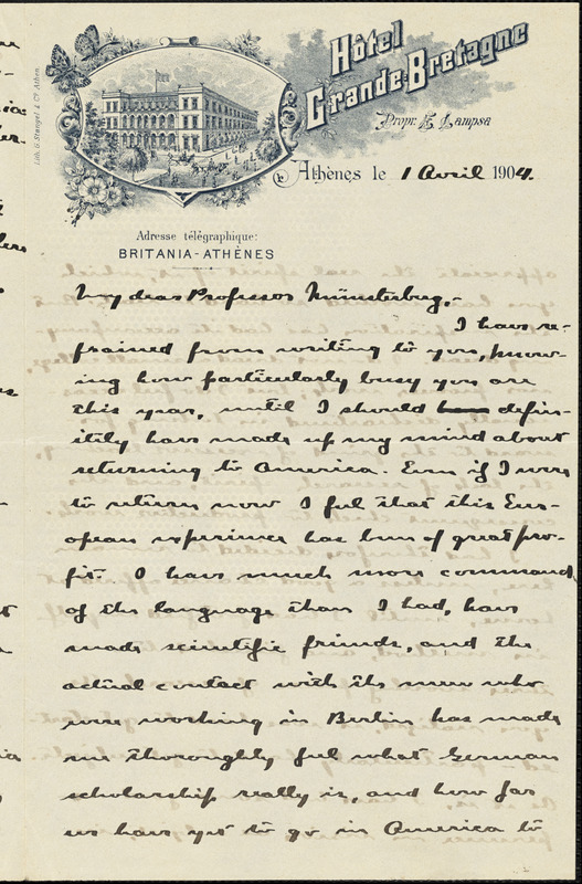 Hugo Münsterberg Collection, 1890-1916