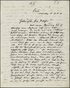 Bertling, Karl O., fl. 1912 autograph letter signed to Hugo Münsterberg, Berlin, 11 August 1913