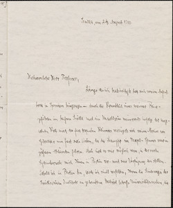 Drechsler, Robert Walter, fl. 1913 autograph letter signed to Hugo Münsterberg, Seville, Spain, 24 August 1910