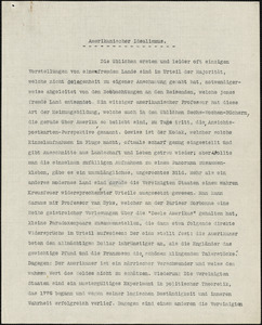 Drechsler, Robert Walter, fl. 1913 manuscript signed "Amerikanischer Idealismus", Berlin, 4 October 1911