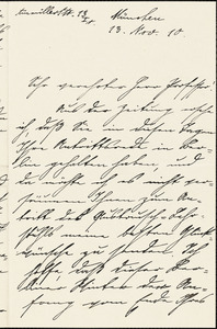 Geiger, Moritz, 1880-1937 autograph letter signed to Hugo Münsterberg, München, 13 November 1910