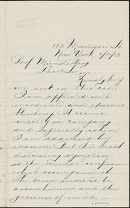 Gordon, Oscar, fl. 1913 autograph letter signed to Hugo Münsterberg, New York, 17 September 1913