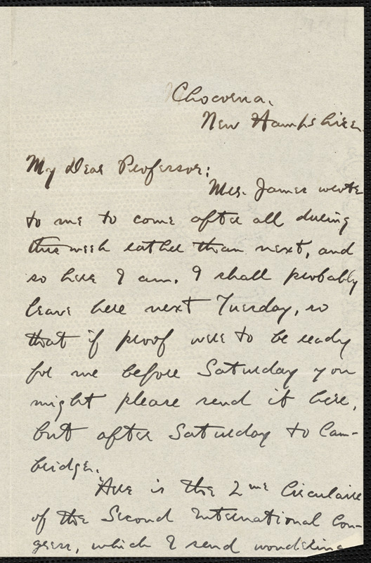 Holt, Edwin B. (Edwin Bissell), 1873-1946 Autograph Letter Signed To ...