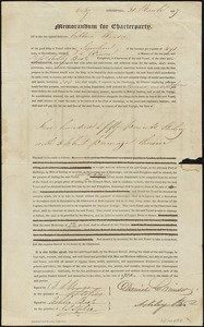 Charter agreement between Capt. D.L. Winsor and Ashley Bros. for Journey from Liverpool to Havana