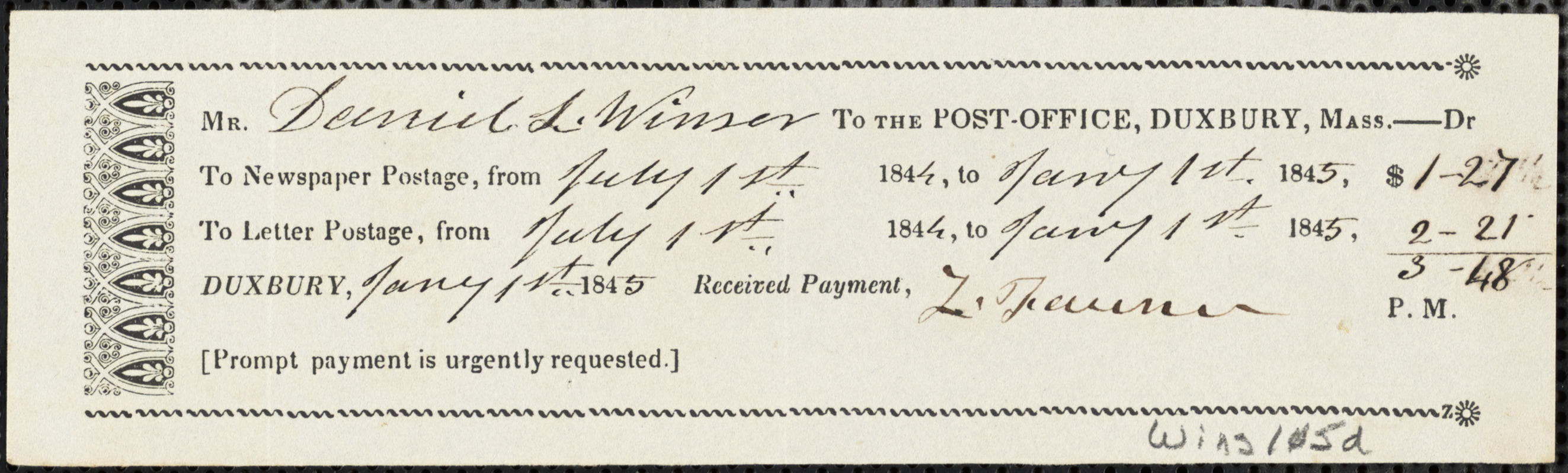 Miscellaneous household receipts - Digital Commonwealth