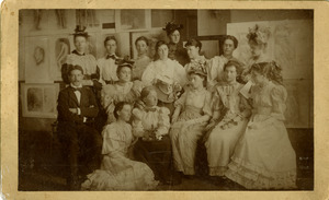 Students with faculty after graduation of 1894