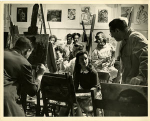 Lawrence Kupferman teaching painting class